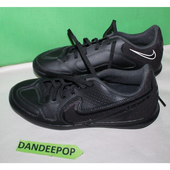 Nike Black Tiempo Legend Indoor Cleat Shoes US5 DA1189-001 Soccer Sport - Picture 4 of 6